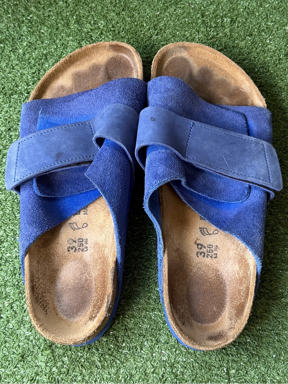 Birkenstock Kyoto Ultra Blue Suede/Leather Women’s Slide Sandals